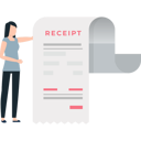 پیش‌نمایش فایل girl-has-a-receipt-paper-10873448 از پک رسید الکترونیکی