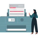 پیش‌نمایش فایل girl-is-pointing-to-receipt-printing-by-printer-10873456 از پک رسید الکترونیکی