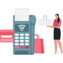پیش‌نمایش فایل girl-is-talking-about-paying-bill-through-edc-machine-10873465 از پک رسید الکترونیکی