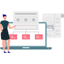پیش‌نمایش فایل girl-showing-data-connection-flow-chart-10873471 از پک رسید الکترونیکی
