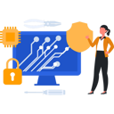 پیش‌نمایش فایل girl-pointing-to-chip-protection-on-monitor-10909144 از پک حفاظت
