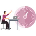پیش‌نمایش فایل boy-is-pointing-at-a-compass-10832365 از پک قطب‌نما
