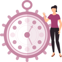 پیش‌نمایش فایل girl-is-explaining-about-compass-orientation-10832422 از پک قطب‌نما