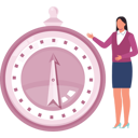 پیش‌نمایش فایل girl-is-pointing-at-a-compass-10832384 از پک قطب‌نما