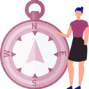 پیش‌نمایش فایل girl-is-showing-the-directions-on-compass-10832419 از پک قطب‌نما