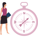 پیش‌نمایش فایل girl-is-standing-near-compass-10832426 از پک قطب‌نما