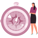 پیش‌نمایش فایل girl-is-talking-about-the-compass-10832345 از پک قطب‌نما