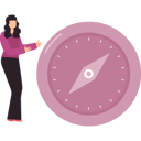 پیش‌نمایش فایل girl-is-telling-about-the-compass-10832214 از پک قطب‌نما