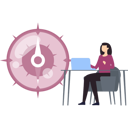 پیش‌نمایش فایل girl-is-using-laptop-for-direction-10832187 از پک قطب‌نما