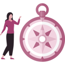 پیش‌نمایش فایل girl-stands-by-the-compass-10832431 از پک قطب‌نما