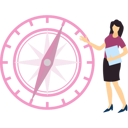 پیش‌نمایش فایل girl-tells-about-the-adventure-through-compass-10832197 از پک قطب‌نما