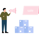 پیش‌نمایش فایل boy-is-announcing-a-sale-on-packages-10928763 از پک بازار و فروش