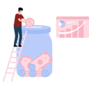 پیش‌نمایش فایل boy-is-saving-money-in-a-jar-10928766 از پک بازار و فروش