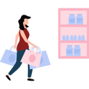 پیش‌نمایش فایل girl-is-carrying-the-shopping-bags-10928750 از پک بازار و فروش