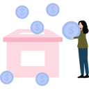 پیش‌نمایش فایل girl-is-putting-money-in-saving-box-10928767 از پک بازار و فروش