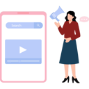 پیش‌نمایش فایل girl-is-showing-video-on-mobile-10928770 از پک بازار و فروش