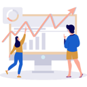 پیش‌نمایش فایل businessman-and-business-woman-talking-about-business-graph-on-monitor-10815257 از پک مدیریت کسب و کار