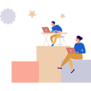 پیش‌نمایش فایل businessman-and-business-woman-working-on-laptops-10815196 از پک مدیریت کسب و کار