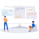پیش‌نمایش فایل businessman-and-businesswoman-talking-about-chart-graph-on-screen-10815265 از پک مدیریت کسب و کار
