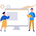 پیش‌نمایش فایل businessman-and-woman-are-standing-in-front-of-monitor-10815157 از پک مدیریت کسب و کار