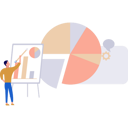 پیش‌نمایش فایل businessman-pointing-at-presentation-pie-graph-10815172 از پک مدیریت کسب و کار