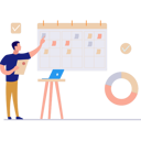 پیش‌نمایش فایل businessman-pointing-to-reminders-on-calendar-10815180 از پک مدیریت کسب و کار