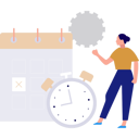 پیش‌نمایش فایل girl-is-pointing-at-the-calendar-reminder-10815145 از پک مدیریت کسب و کار