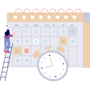 پیش‌نمایش فایل girl-is-putting-a-reminder-on-the-calendar-10815179 از پک مدیریت کسب و کار