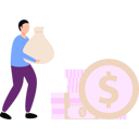 پیش‌نمایش فایل boy-is-holding-money-bag-10992376 از پک مدیر