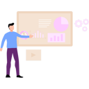 پیش‌نمایش فایل manager-is-giving-business-presentation-10992338 از پک مدیر