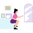 پیش‌نمایش فایل girl-is-doing-squat-exercise-in-home-10992075 از پک ورزشی