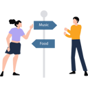 پیش‌نمایش فایل boy-and-girl-talking-about-direction-board-10983469 از پک جشن
