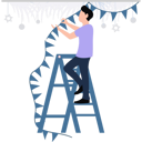پیش‌نمایش فایل boy-decorating-with-bunting-10983445 از پک جشن
