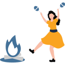 پیش‌نمایش فایل girl-dancing-near-bonfire-10983439 از پک جشن