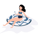 پیش‌نمایش فایل girl-drinking-on-beach-10983475 از پک جشن