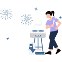 پیش‌نمایش فایل girl-grilling-meat-at-party-10983466 از پک جشن
