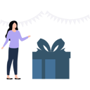 پیش‌نمایش فایل girl-standing-near-gift-10983461 از پک جشن