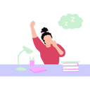 پیش‌نمایش فایل girl-dozing-off-during-studying-10992198 از پک مطالعه