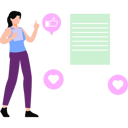 پیش‌نمایش فایل girl-pointing-to-thumb-up-emoji-10992201 از پک مطالعه