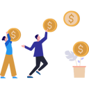 پیش‌نمایش فایل boy-and-girl-holding-dollar-coins-10890990 از پک امور مالی