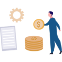 پیش‌نمایش فایل businessman-holding-a-dollar-coin-10890992 از پک امور مالی
