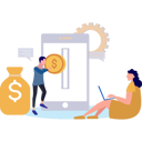 پیش‌نمایش فایل businessman-is-giving-money-online-10890922 از پک امور مالی