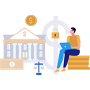 پیش‌نمایش فایل businessman-is-sitting-outside-the-bank-10890905 از پک امور مالی