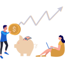 پیش‌نمایش فایل businessman-putting-dollar-coin-in-piggy-bank-10890946 از پک امور مالی