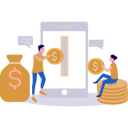 پیش‌نمایش فایل businesswoman-and-businessman-putting-money-online-10890964 از پک امور مالی