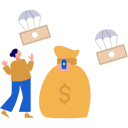 پیش‌نمایش فایل businesswoman-is-standing-near-the-dollar-bag-10890984 از پک امور مالی