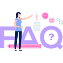 پیش‌نمایش فایل girl-is-showing-faq-service-10873824 از پک سوالات متداول