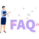 پیش‌نمایش فایل girl-is-telling-about-the-faq-services-10873797 از پک سوالات متداول