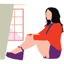 پیش‌نمایش فایل beautiful-girl-is-sitting-on-floor-10890511 از پک مد