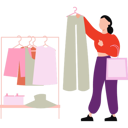 پیش‌نمایش فایل beautiful-lady-is-looking-to-the-pants-for-buying-10890504 از پک مد